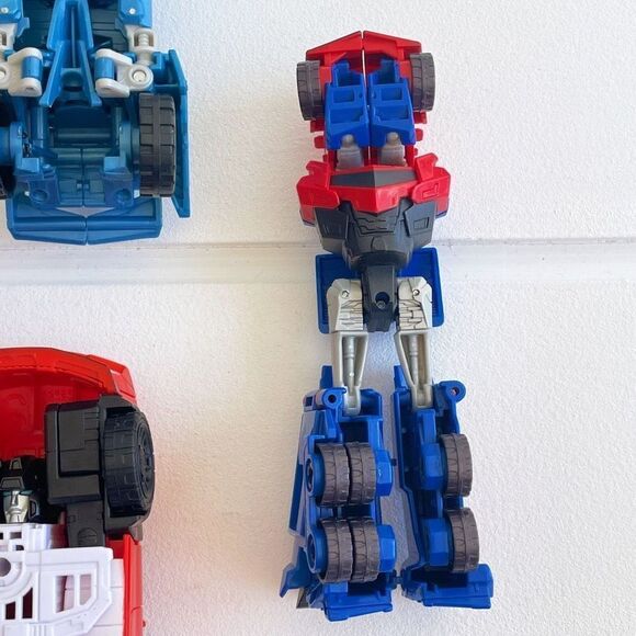 Lot Of Transformers Cyber Battalion Sideswipe, Jetfire, Optimus Prime, & Steelja - Picture 3 of 6